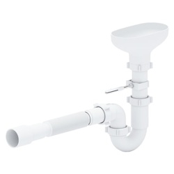 Сифон для мойки Ани Пласт DR0115 прямоточный (1 1/2"х40 с разрыв струи, с гофр 40х40/50) 